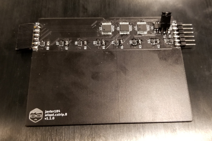 back of aliqot capacitive sensing pcb